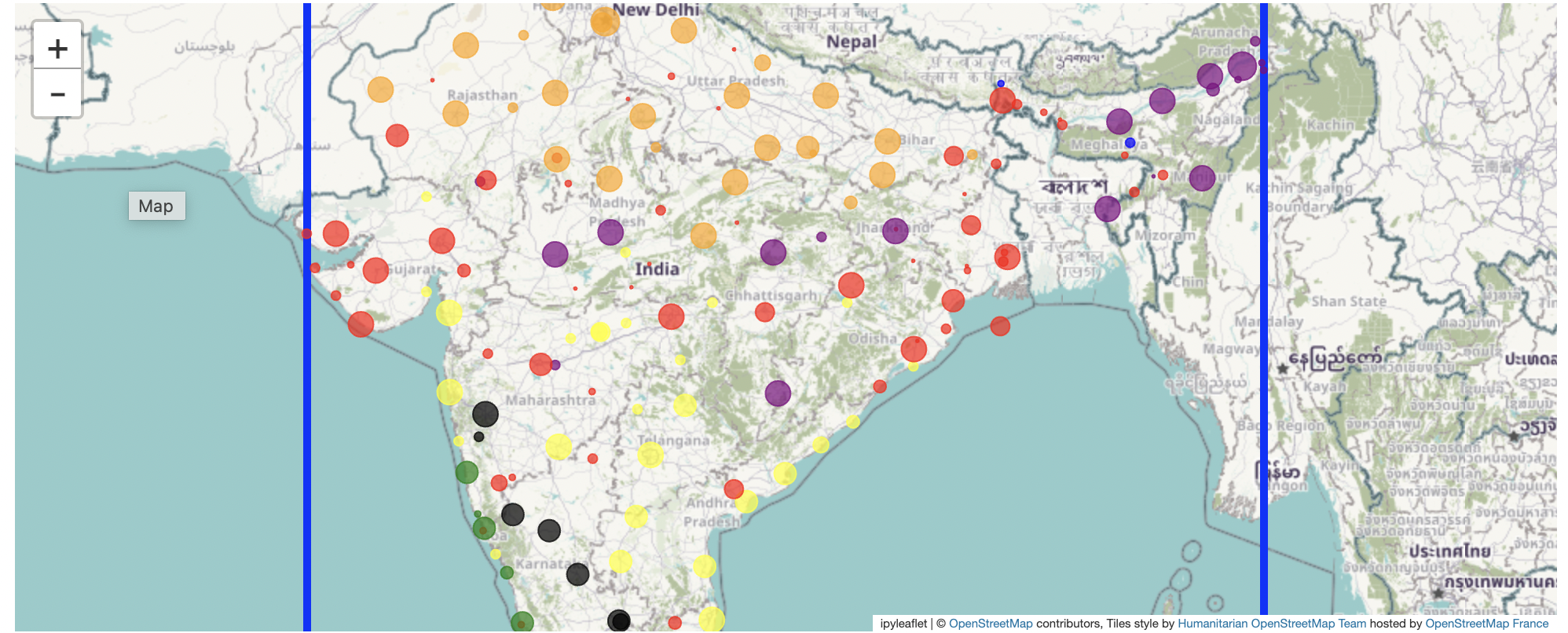 map of india with aggregation